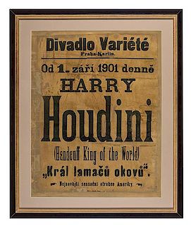 HOUDINI, HARRY (EHRICH WEISS). Harry Houdini. (Handcuff King of the World).