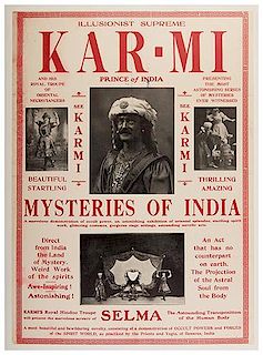 KAR-MI (JOSEPH BRYANT HALLWORTH). Illusionist Supreme. Kar-Mi. Prince of India.