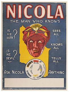NICOLA, WILL. (WILLIAM MOZART NICOL). Nicola The Man Who Knows.