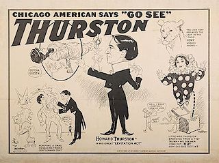 THURSTON, HOWARD. Chicago American Says “Go See” Thurston.
