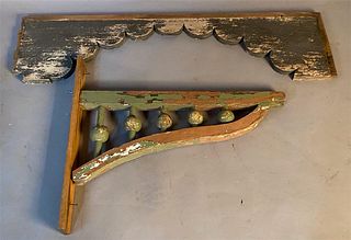 Two Antique Architectural Elements, Arch and Corner Bracket