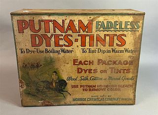 Putnam Dyes-Tints Advertising Display Piece