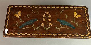 19th c Paint Decorated Cricket Stool