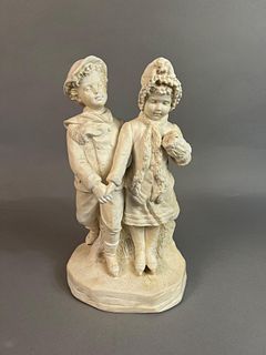 Plaster Sculpture of Ice Skaters