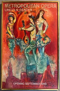 Marc Chagall Metropolitan Opera Opening Poster