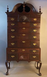 Chippendale Style Bonnet Top Highboy