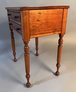 Federal Two Drawer Stand with Turned Legs