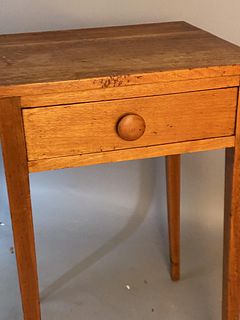 18th c Butternut One Drawer Stand