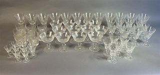 56 Cut Crystal Glasses, Many Marked Waterford