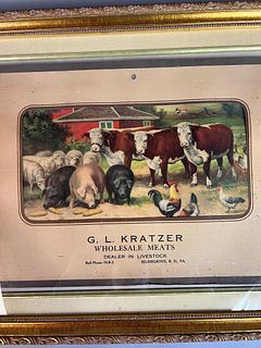 GL Kratzer Wholesale Meats Advertising Print