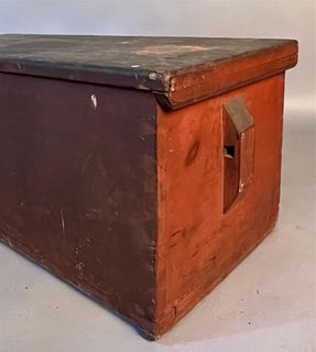 18th c Canted Front Sea Chest