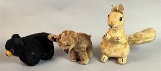 Three Vintage Stuffed Animals