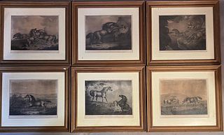 Set of 6 Antique Henry Barnard Chalen Engravings