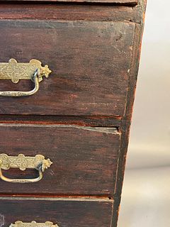 Chippendale Five Drawer Tall Chest