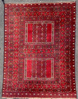 Oriental Style Rug, Geometric panels