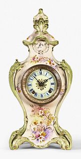 Ansonia Clock Co. La Rochelle porcelain mantel clock