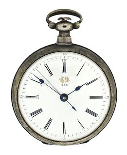 A 19th century silver pocket watch for the Chinese market signed Bovet