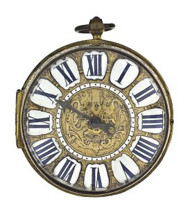 An early 18th century French oignon pocket watch by Goret Paris