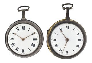 A lot of two late 18th century English verge fusee pocket watches