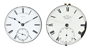 A lot of two interesting English fusee pocket watch movements by Barrauds and Hunt & Roskell