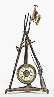 Ansonia Clock Co. Army novelty clock