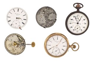 A small lot of Swiss pocket watches and movements including a Jules Jurgensen