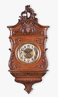Schlenker & Kienzle carved baroque style cartel wall clock