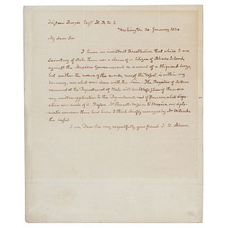 John Quincy Adams Autograph Letter Signed on Claim Against Mexico