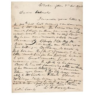 Wiliam Henry Harrison Autograph Letter Signed