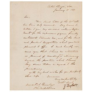 Zachary Tyler Letter Signed on Presidential Candidacy