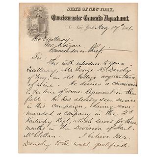 Chester A. Arthur Autograph Letter Signed on Civil War Commission
