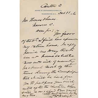 William McKinley Autograph Letter Signed