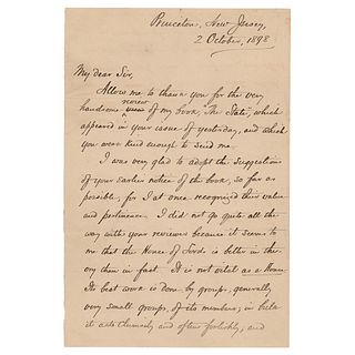 Woodrow Wilson Autograph Letter Signed on House of Lords