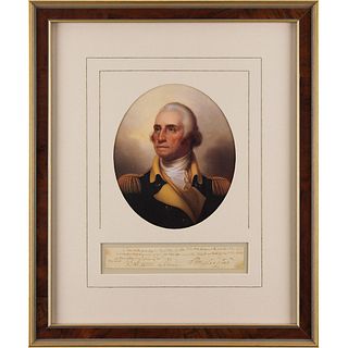 George Washington Document Signed on Land Survey