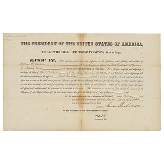 James Buchanan Document Signed as President