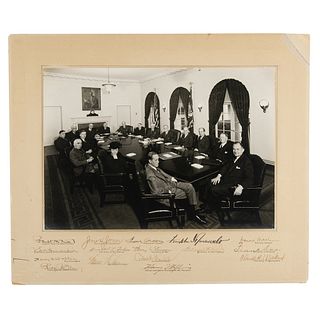 Franklin D. Roosevelt and Cabinet Oversized Signed Photograph