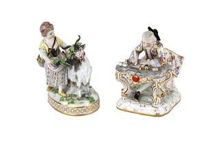 Two Meissen Porcelain Figural Groups