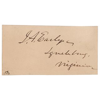 Jubal A. Early Signature
