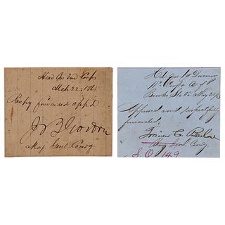 Gettysburg: Francis C. Barlow and John B. Gordon Signatures