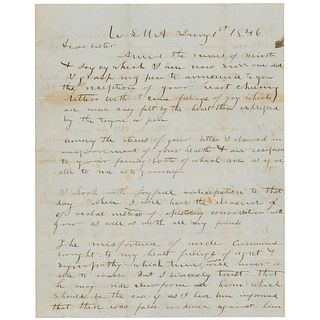 Stonewall Jackson Autograph Letter Signed from West Point