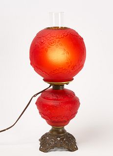 Red Satin Lamp