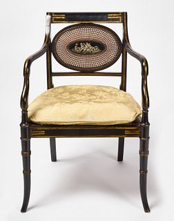 Regency Painted Chair with Cherubs