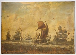 Early Seascape with Battle Ships