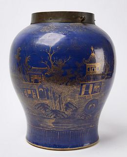 Blue Chinese Porcelain Jar