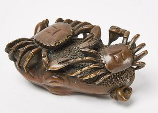 Asian Bronze Crabs and Oyster