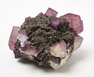 Large Fluorite on Sphalerite geode