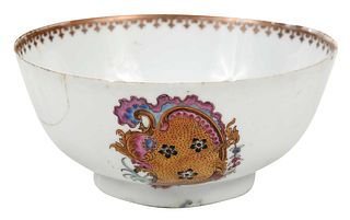 Chinese Export Porcelain Armorial Bowl, Dyke