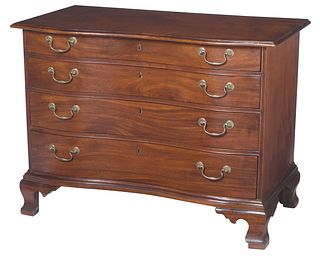 New England Federal Mahogany Serpentine Chest