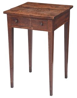 Fine Southern Federal Walnut One Drawer Table