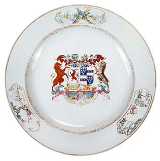 Chinese Export Porcelain Armorial Charger, Dundas, Baillie, and Carmichael